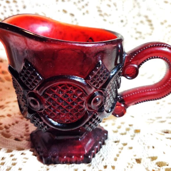The Avon 1876 Cape Cod Creamer Ruby red. SHIPS FREE - Picture 3 of 5